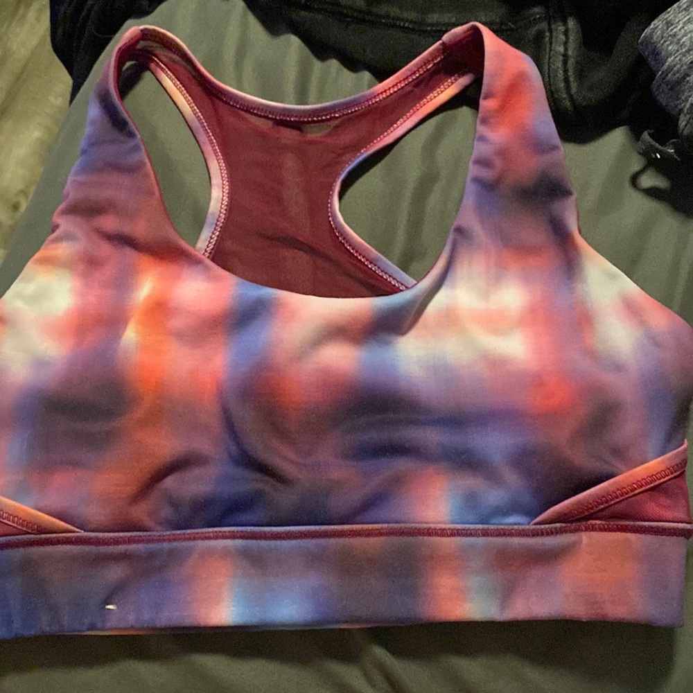 Multicolored Live Love Dream sports bra